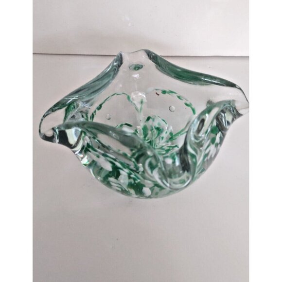 Murano Hand Blown Heavy Art Glass Ashtray/Trinket/Candy Bowl 1960's - Picture 2 of 16